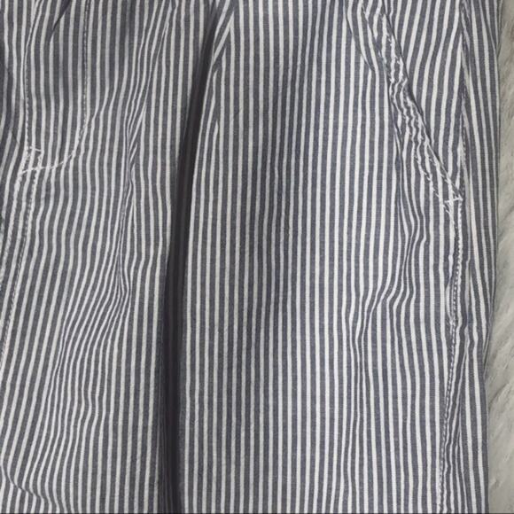 H&M l.o.g.g graded goods striped gray-blue & white short skirt - Picture 6 of 7